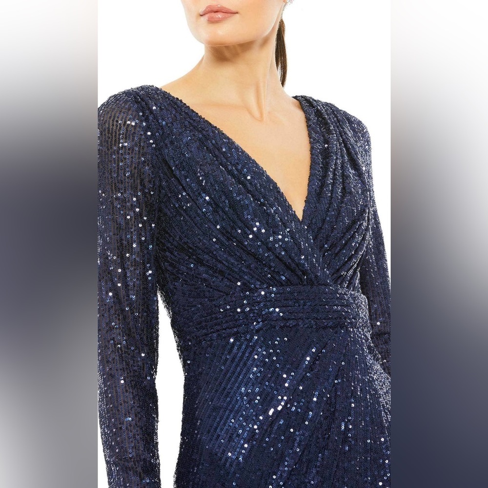 Mac Duggal Long Sleeve Formal Evening Dress